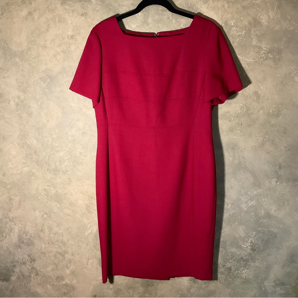 Vintage 90s Braemar Jeremy Scott Square Neck Sheath Dress